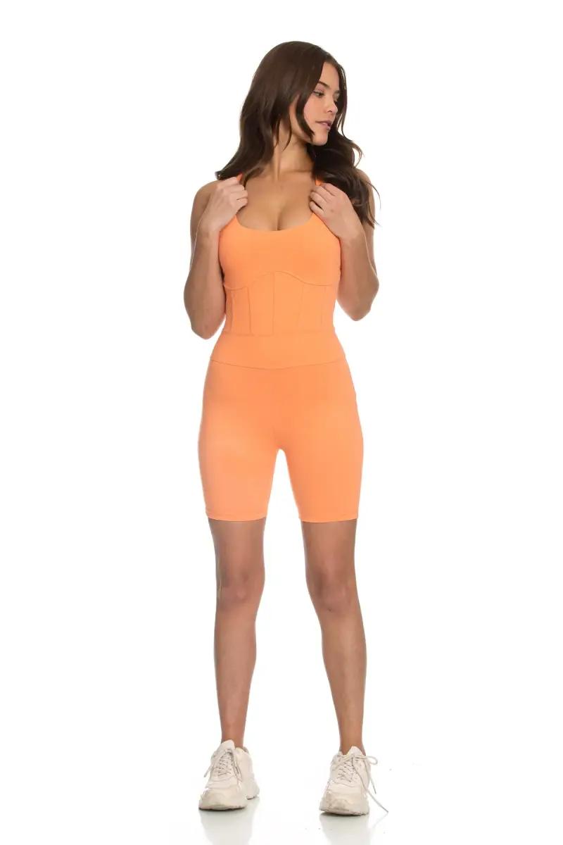 Light Orange Lined Playsuit